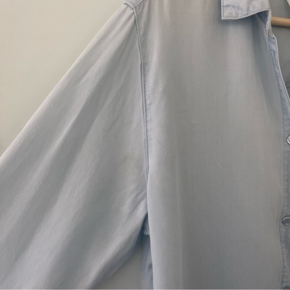 Oversized Tie-Up Light Wash Denim Shirt by Cheap Monday Size Small - Picture 5 of 10